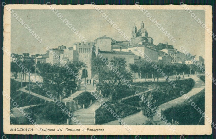 Macerata Città PIEGHINE ABRASA cartolina QK6420 – fronte