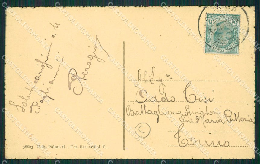 Macerata Città PIEGATA cartolina QK6429 – retro