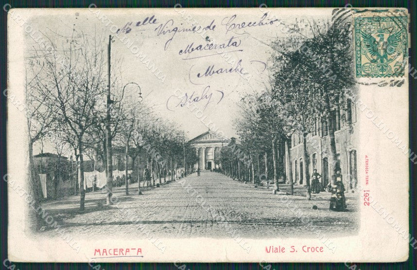 Macerata Città Alterocca 2261 PIEGHINE cartolina QK6434 – fronte