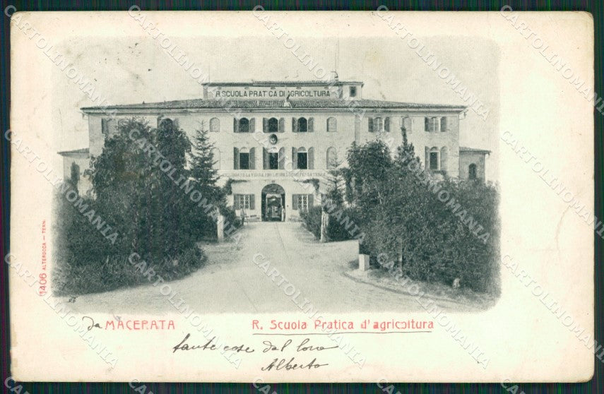 Macerata Città Alterocca 1406 PIEGHINE cartolina QK6441 – fronte