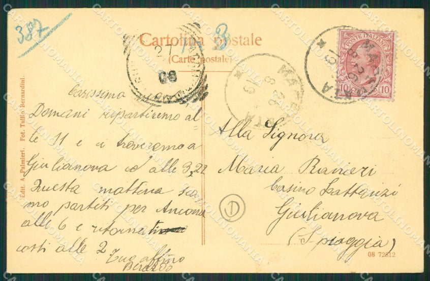 Macerata Città cartolina QK6445 – retro
