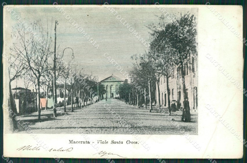 Macerata Città PIEGA cartolina QK6452 – fronte