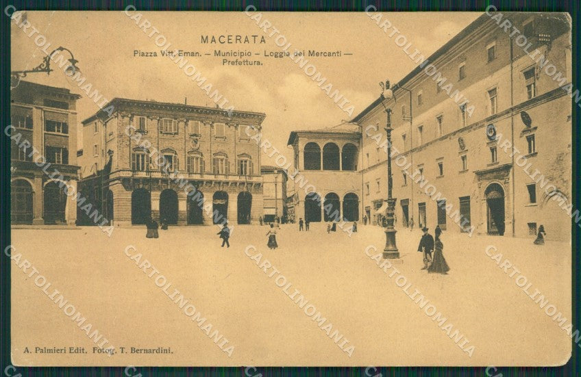 Macerata Città PIEGHE cartolina QK6456 – fronte