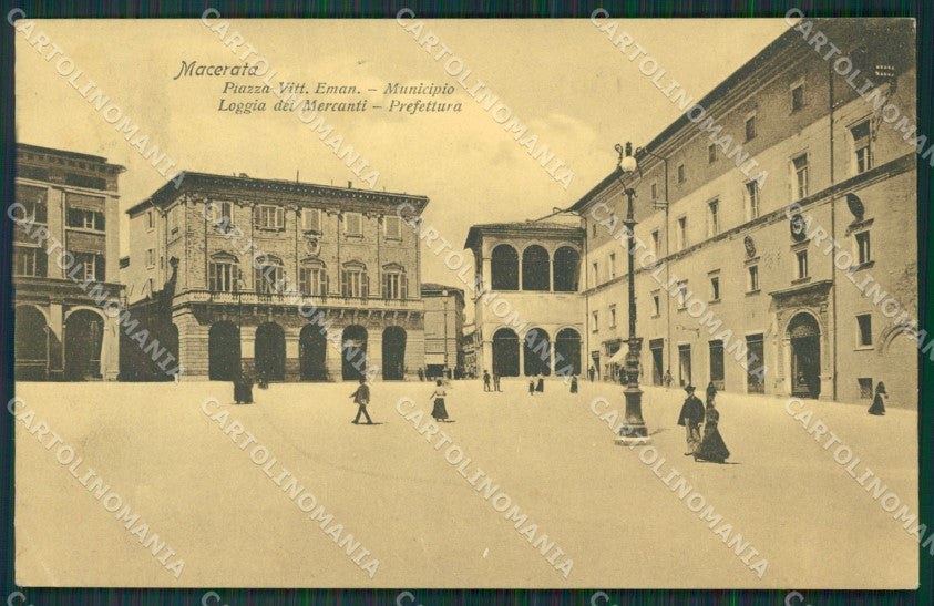 Macerata Città PIEGA cartolina QK6461 – fronte
