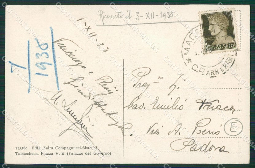 Macerata Città cartolina QK6463 – retro