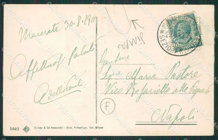 Macerata Città STRAPPO cartolina QK6469 – retro