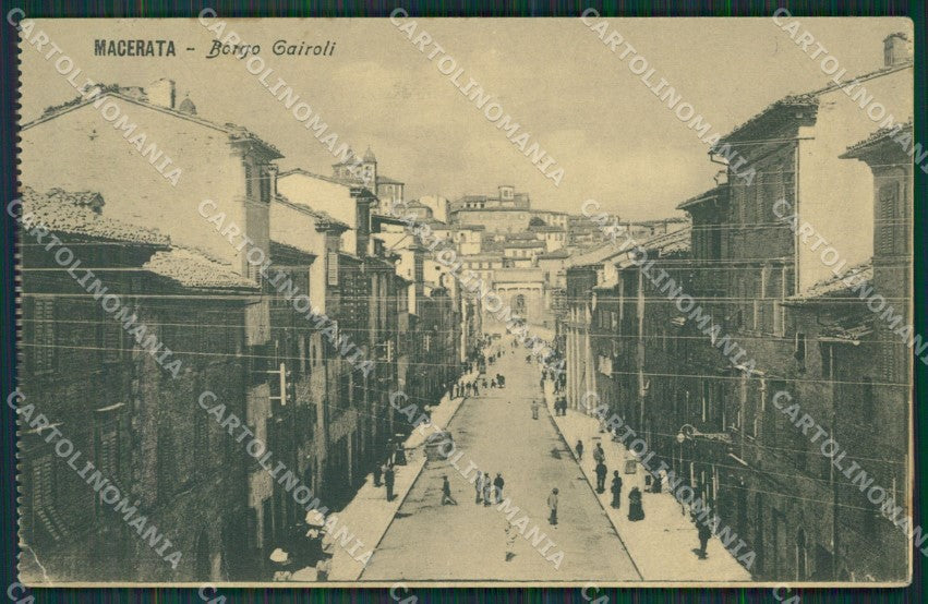 Macerata Città PIEGA cartolina QK6473 – fronte