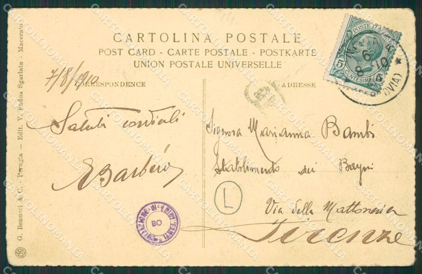 Macerata Città cartolina QK6480 – retro