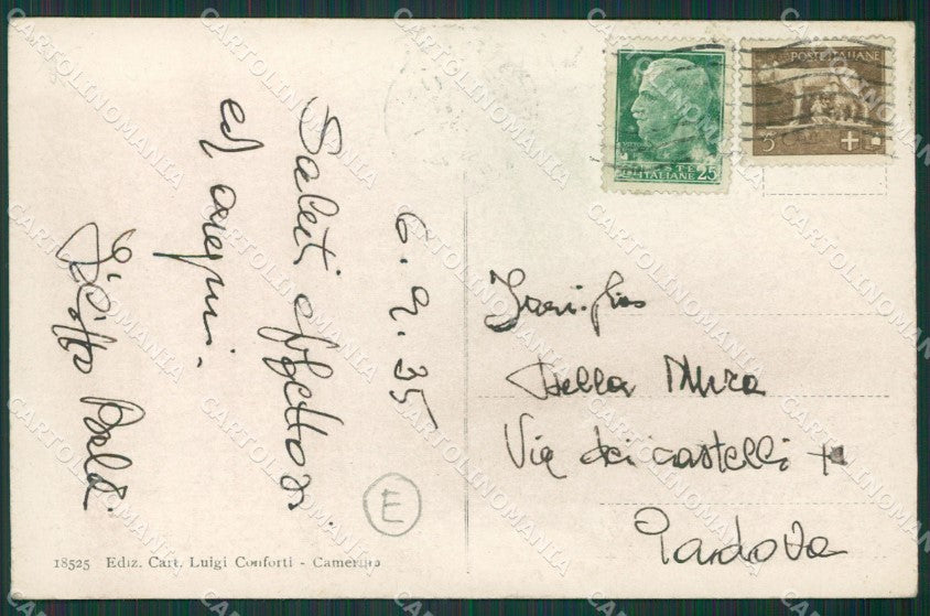 Macerata Camerino cartolina QK6496 – retro