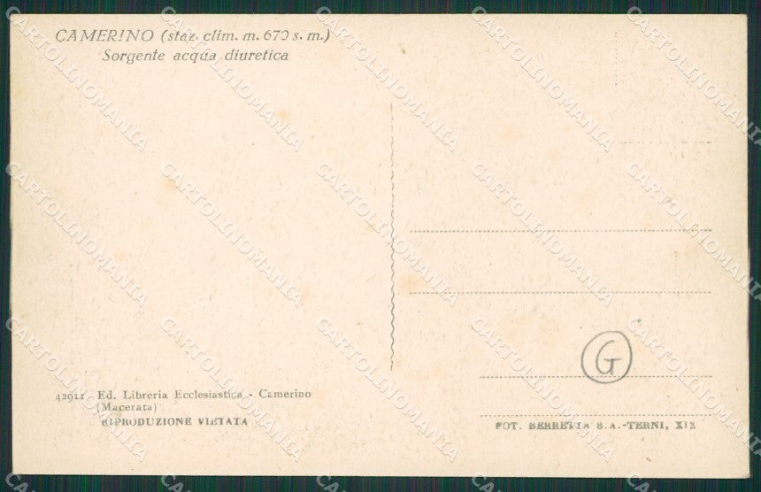 Macerata Camerino cartolina QK6500 – retro