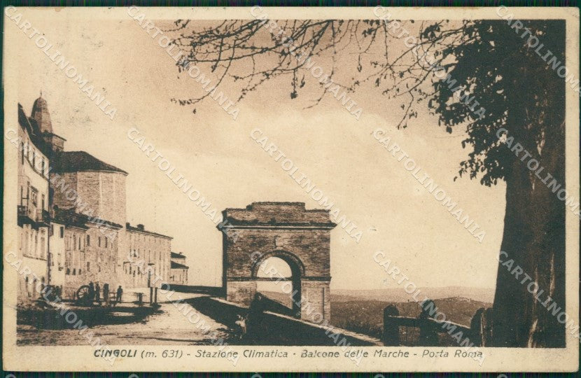 Macerata Cingoli Porta Roma PIEGHINA cartolina QK6507 – fronte