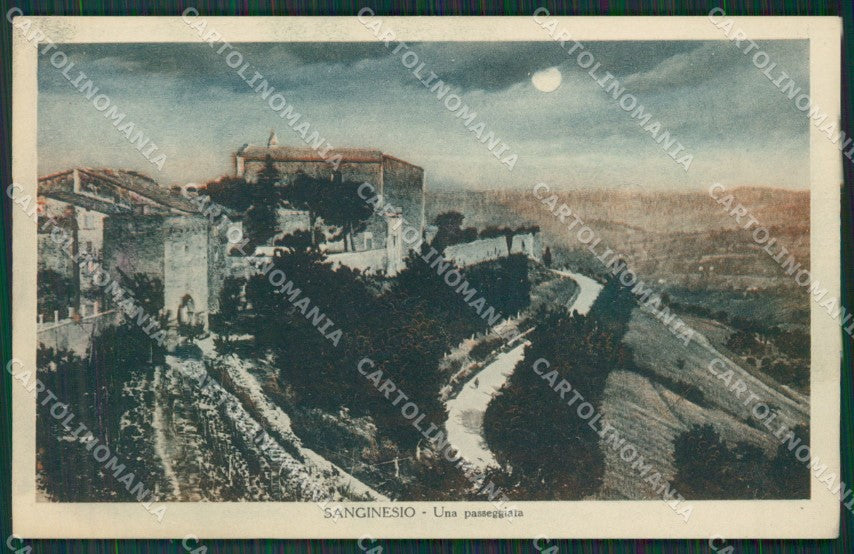 Macerata Sanginesio Chiaro di Luna cartolina QK6536 – fronte