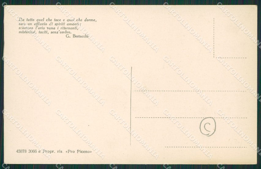 Macerata Sanginesio Chiaro di Luna cartolina QK6536 – retro