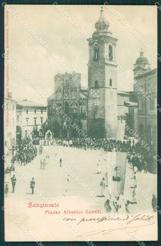 Macerata Sanginesio Processione cartolina QK6540 – fronte
