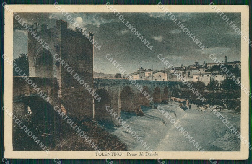 Macerata Tolentino Chiaro di Luna cartolina QK6547 – fronte