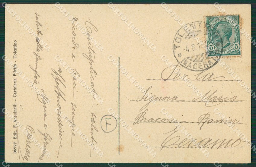 Macerata Tolentino cartolina QK6549 – retro