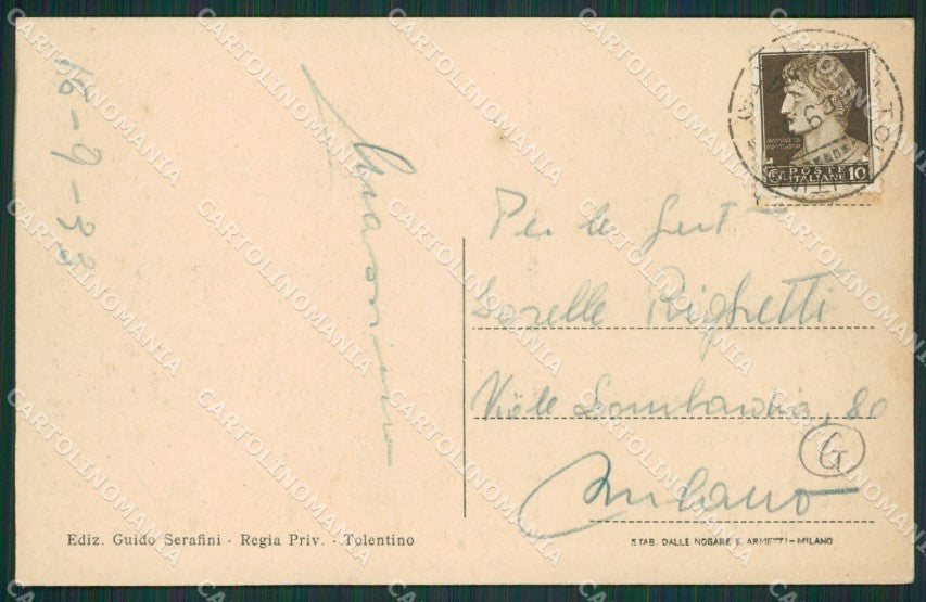 Macerata Tolentino cartolina QK6552 – retro