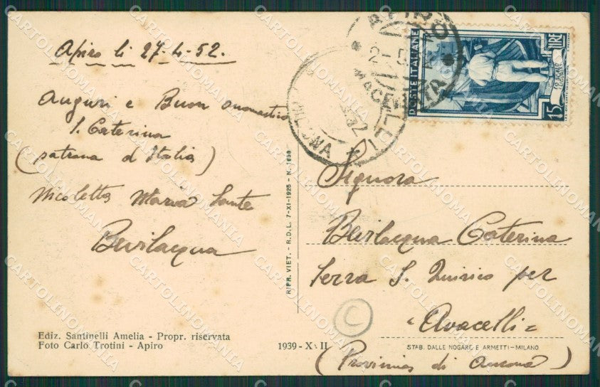 Macerata Apiro cartolina QK6560 – retro
