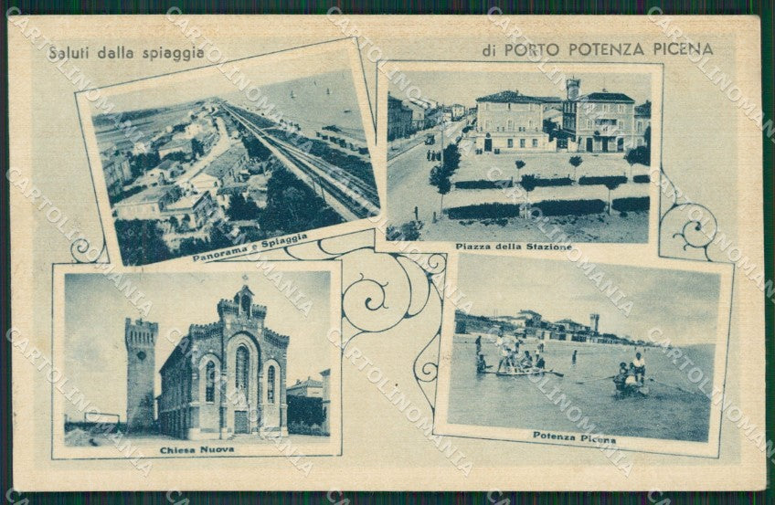 Macerata Porto Potenza Picena Saluti da ABRASA cartolina QK6575 – fronte