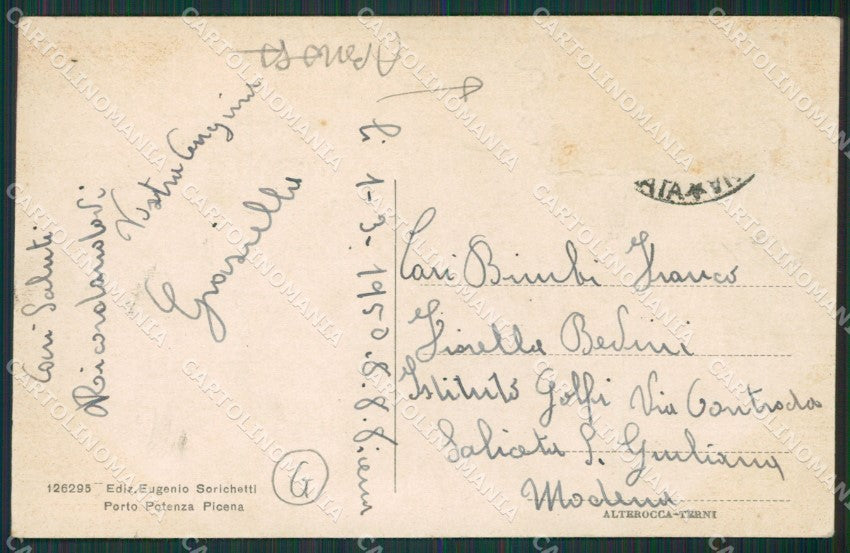 Macerata Porto Potenza Picena Saluti da ABRASA cartolina QK6575 – retro