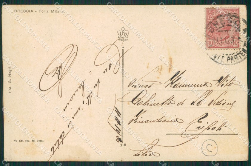 Brescia Città Garibaldi cartolina QK6590 – retro
