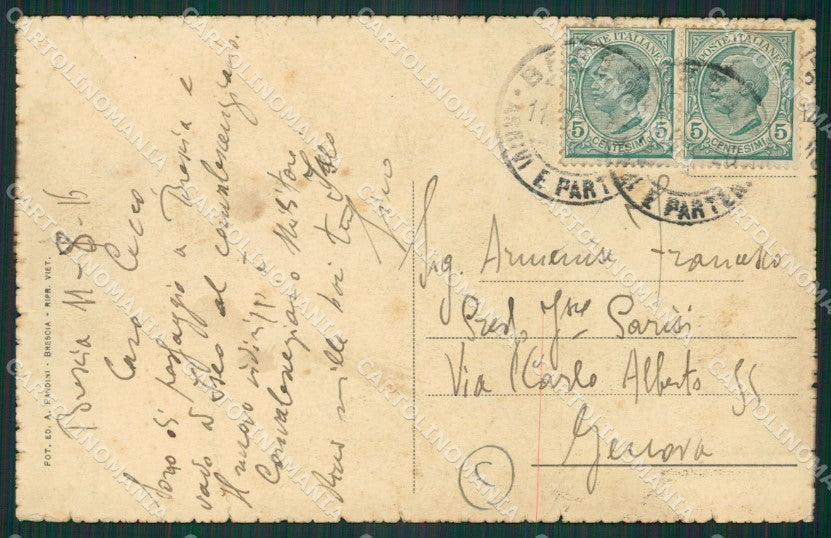 Brescia Città PIEGHINE cartolina QK6599 – retro