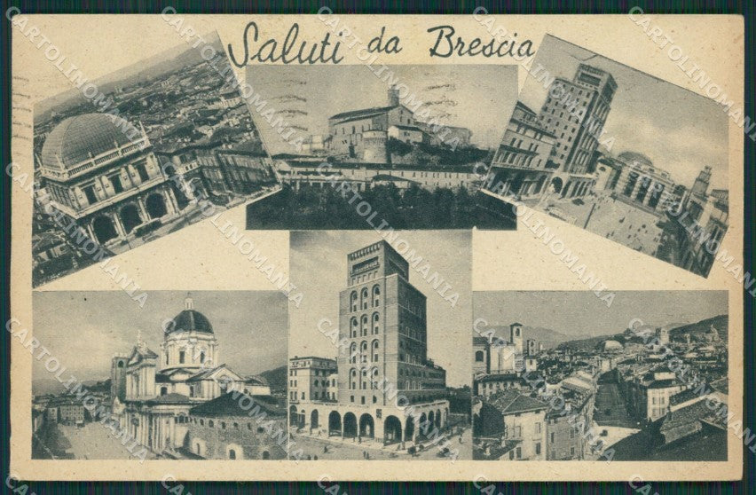 Brescia Città Saluti da PIEGA cartolina QK6625 – fronte