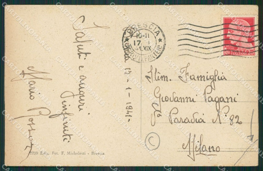 Brescia Città Saluti da PIEGA cartolina QK6625 – retro