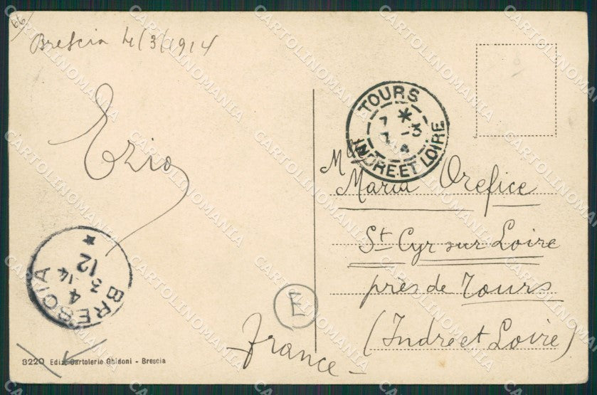 Brescia Città PIEGA cartolina QK6651 – retro