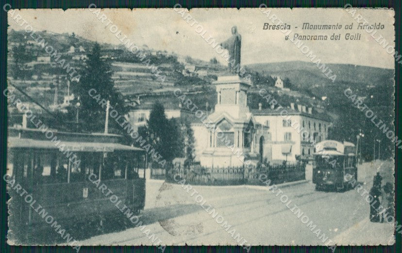 Brescia Città Tram PIEGHE cartolina QK6665 – fronte