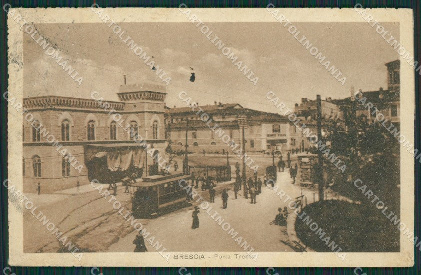 Brescia Città Tram PIEGA cartolina QK6691 – fronte