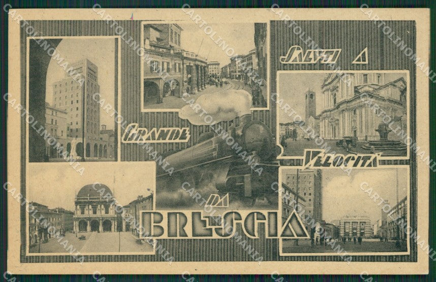 Brescia Città Saluti a Grande Velocità cartolina QK6701 – fronte