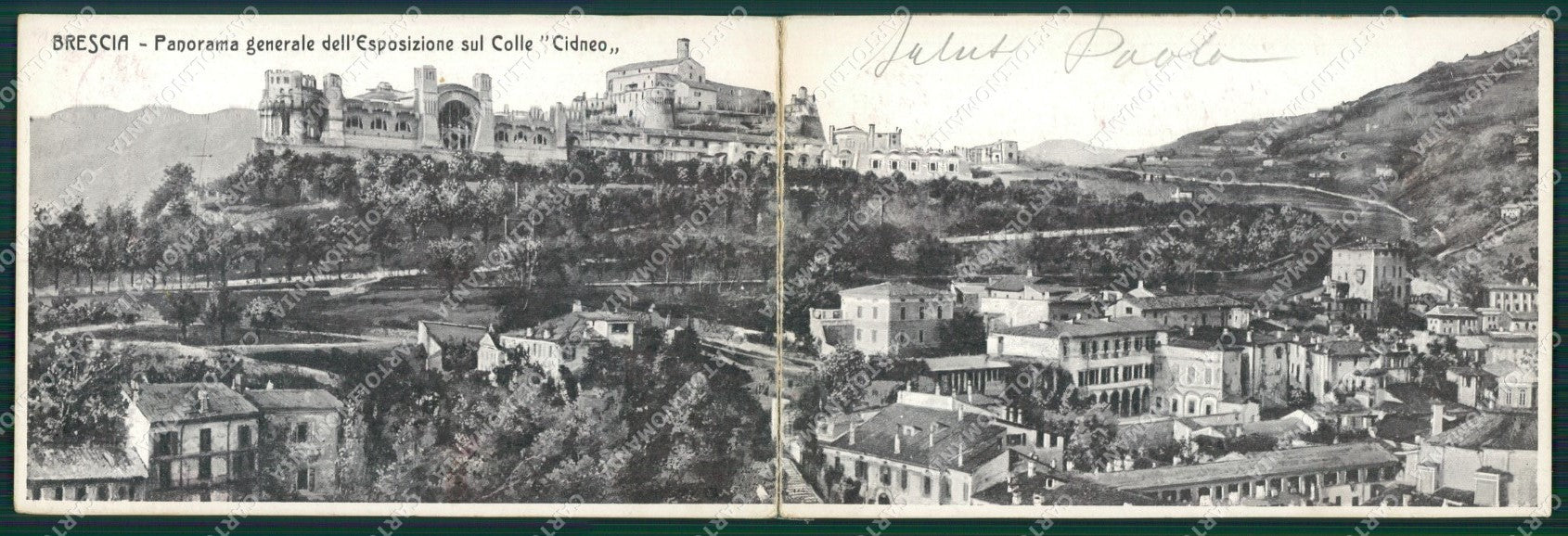 Brescia Città Doppia cartolina QK6718 – fronte