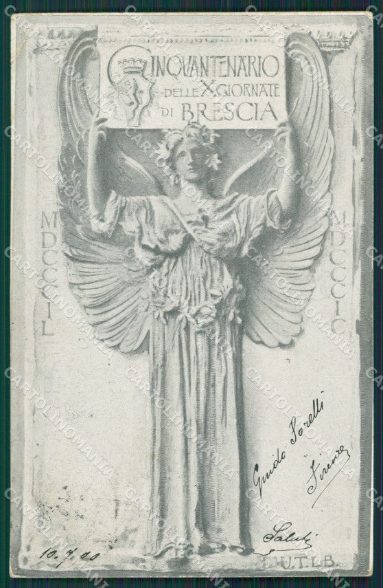 Brescia Città Commemorativa PIEGHINE cartolina QK6722 – fronte