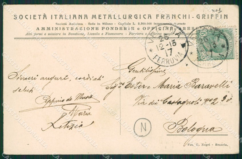 Brescia Città cartolina QK6723 – retro