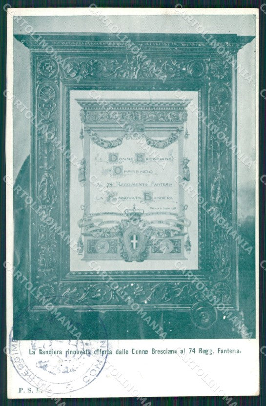 Brescia Militari Fanteria cartolina QK6730 – fronte