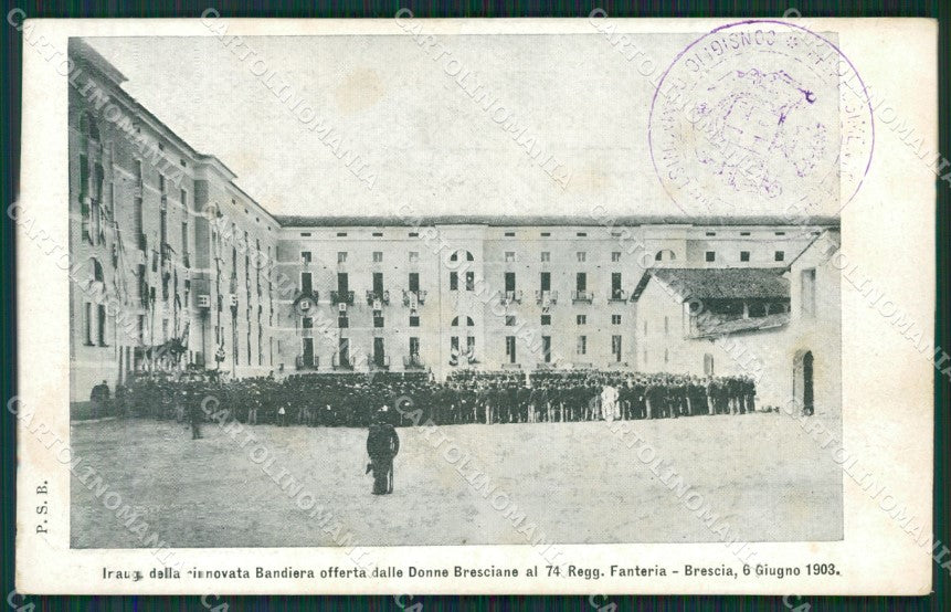 Brescia Militari Fanteria cartolina QK6734 – fronte