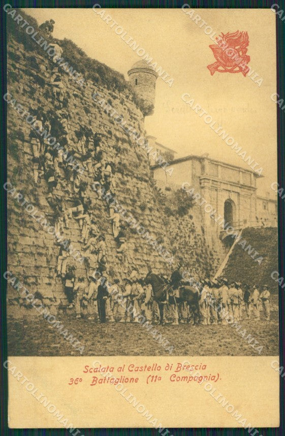 Brescia Militari Bersaglieri cartolina QK6737 – fronte