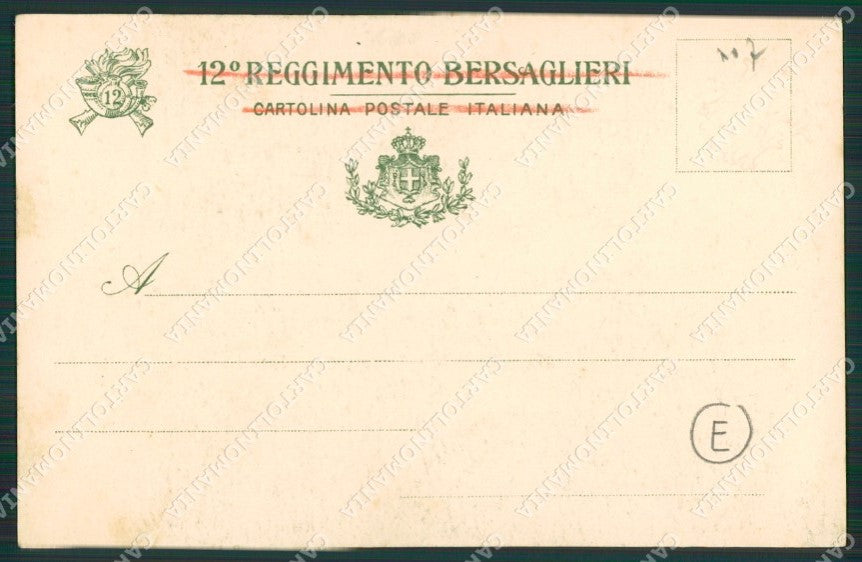 Brescia Militari Bersaglieri cartolina QK6737 – retro
