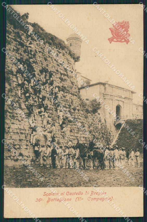 Brescia Militari Bersaglieri cartolina QK6739 – fronte