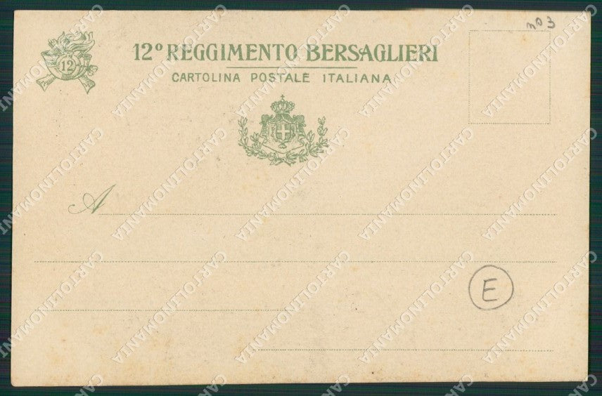 Brescia Militari Bersaglieri cartolina QK6739 – retro