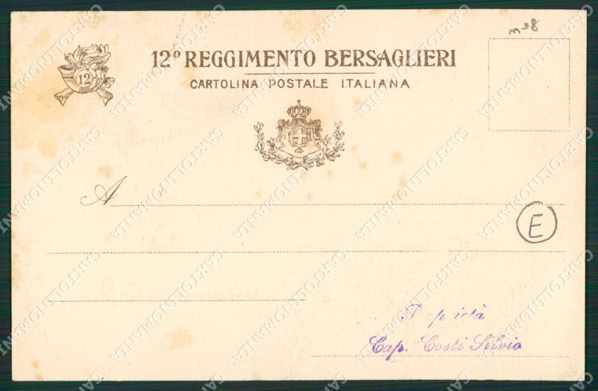 Brescia Militari Bersaglieri cartolina QK6741 – retro