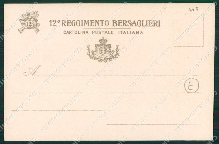 Brescia Militari Bersaglieri cartolina QK6742 – retro