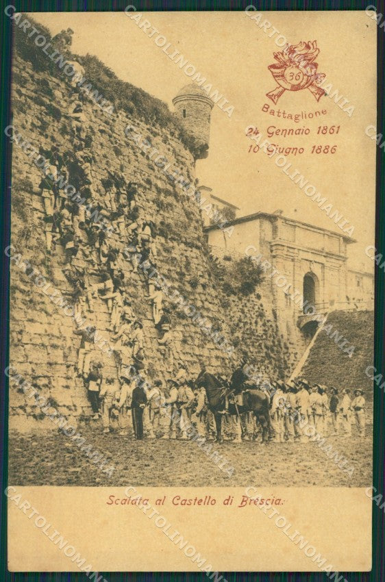 Brescia Militari Bersaglieri cartolina QK6743 – fronte