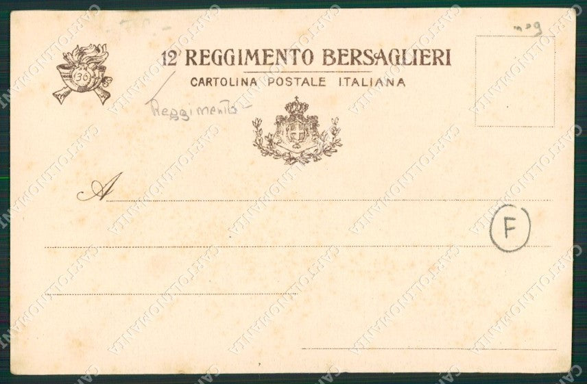 Brescia Militari Bersaglieri cartolina QK6743 – retro