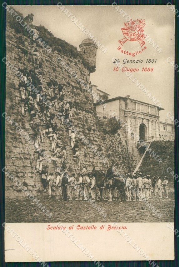 Brescia Militari Bersaglieri cartolina QK6745 – fronte