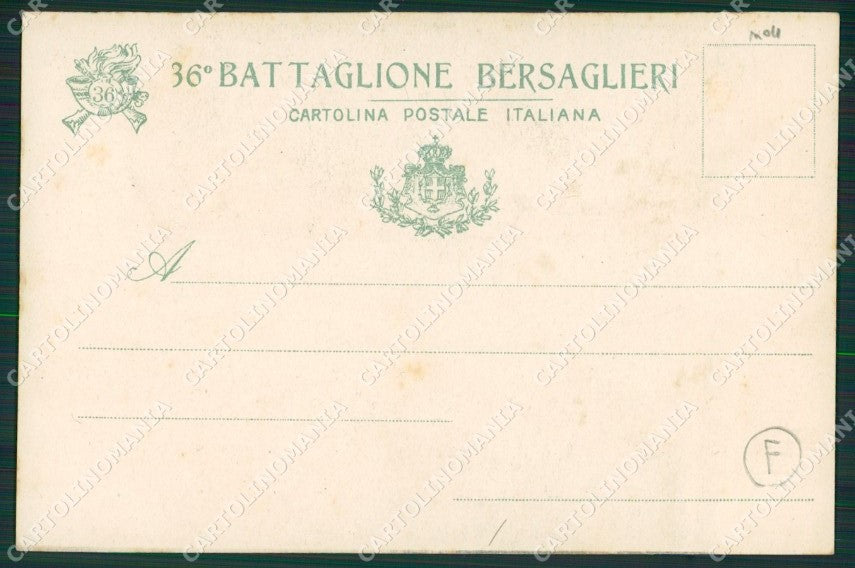Brescia Militari Bersaglieri cartolina QK6745 – retro