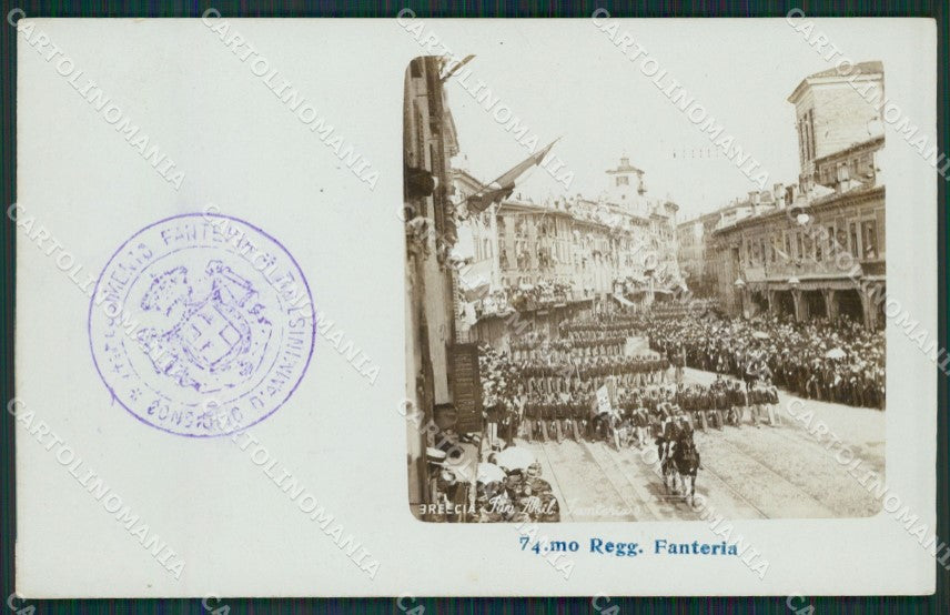 Brescia Militari Fanteria Foto cartolina QK6760 – fronte