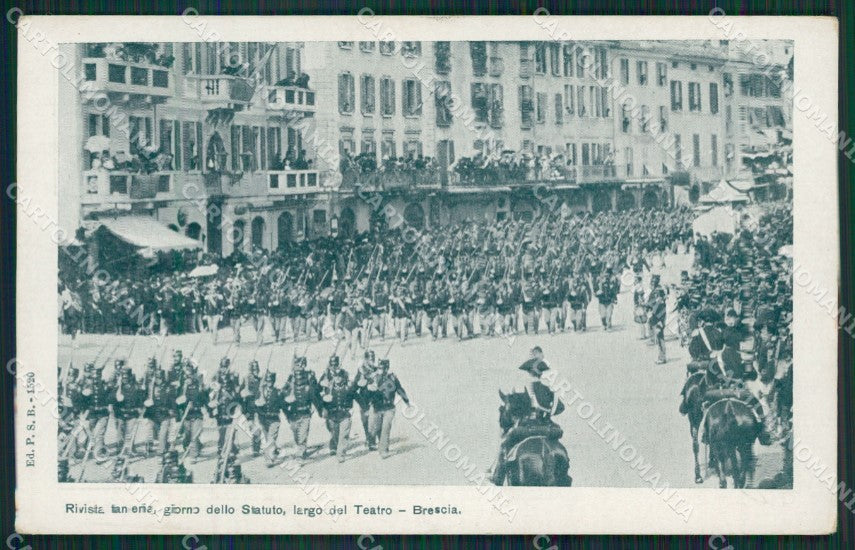 Brescia Militari Fanteria cartolina QK6765 – fronte