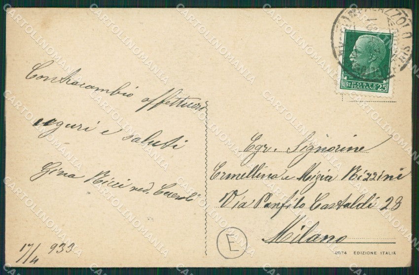 Brescia Palazzolo sull'Oglio cartolina QK6825 – retro